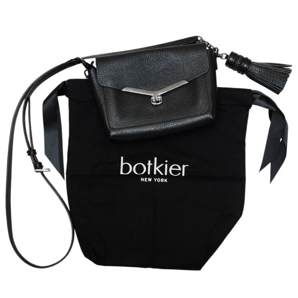 BOTKIER Rare Black Genuine Leather Tassel Vivi Crossbody Bag MSRP $169